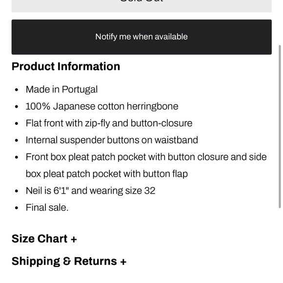 Noah NWOT military pant - Picture 9 of 16